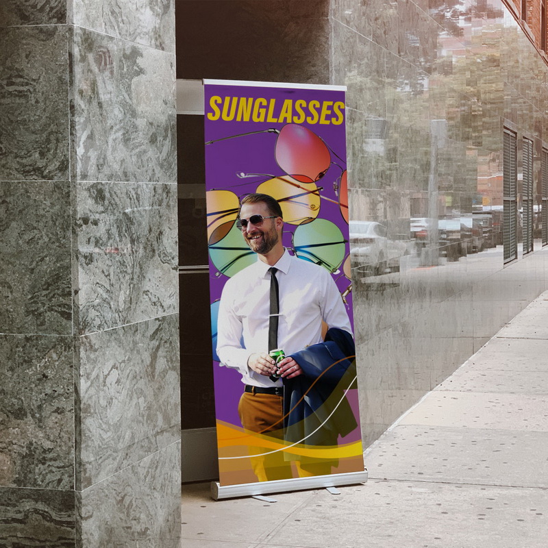 Banner Stand Retráctil Roll Up ZocWeb